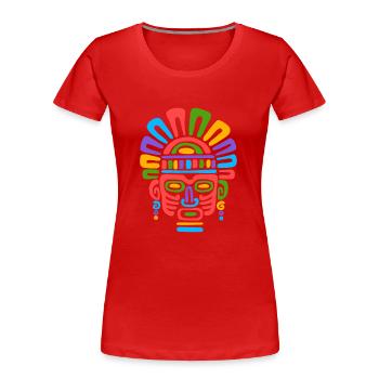 Kultur der Inkas, Mayas und Azteken - Frauen Premium Bio T-Shirt - Rot - Vorne - Mia (176cm)