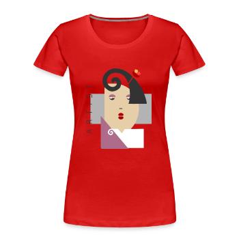 Artist - Women's Premium Organic T-Shirt - red - Front - Mia (176cm)