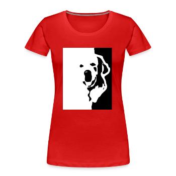 Hund Dog - Women's Premium Organic T-Shirt - red - Front - Mia (176cm)