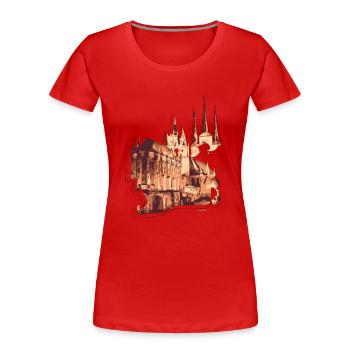 Kirche - Frauen Premium Bio T-Shirt - Rot - Vorne - Mia (176cm)