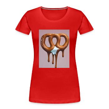 Schmelzende Eisbrezel - Frauen Premium Bio T-Shirt - Rot - Vorne - Mia (176cm)