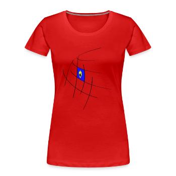 Grafik shirt - Frauen Premium Bio T-Shirt - Rot - Vorne - Mia (176cm)