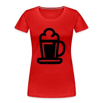 Choppe Bière - T-shirt bio Premium Femme - rouge - Devant - Mia (176cm)