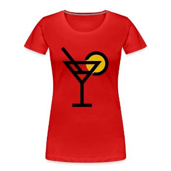 Cosmopolitan Cocktail Drink - Frauen Premium Bio T-Shirt - Rot - Vorne - Mia (176cm)