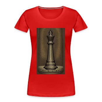 Chess | Chess piece | Chess player - Women's Premium Organic T-Shirt - red - Front - Mia (176cm)
