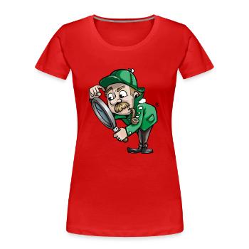 detective detective private investigationgator2 - T-shirt bio Premium Femme - rouge - Devant - Mia (176cm)