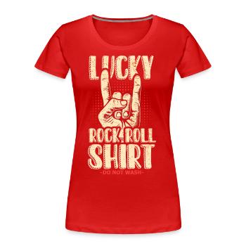 Musique rock and roll Musique rock - T-shirt bio Premium Femme - rouge - Devant - Mia (176cm)