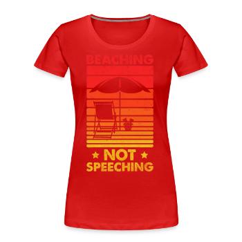 Urlaub Lehrer Strand Rentner Beruf - Frauen Premium Bio T-Shirt - Rot - Vorne - Mia (176cm)