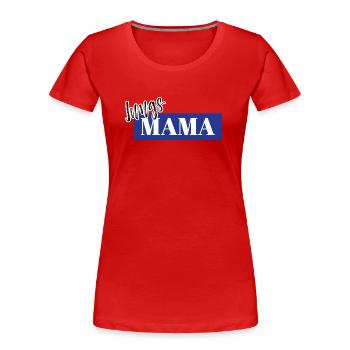 Jungs Mama Mutter Eines Jungen Sohn Muttertag Mami - Frauen Premium Bio T-Shirt - Rot - Vorne - Mia (176cm)