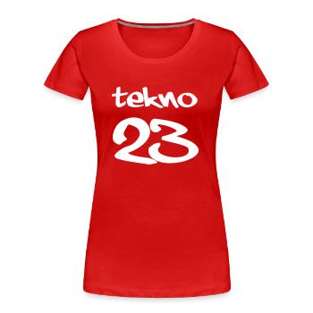 tekno 23 - T-shirt bio Premium Femme - rouge - Devant - Mia (176cm)