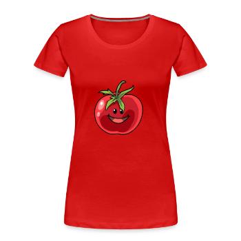 Tomate Tomaten Vegetarisch Strauchtomate Gemüse - Frauen Premium Bio T-Shirt - Rot - Vorne - Mia (176cm)