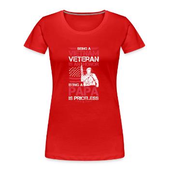 Ein Vietnam-Veteran zu sein, ist ein cooles Geschenk für - Frauen Premium Bio T-Shirt - Rot - Vorne - Mia (176cm)
