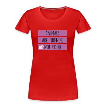 Animals are friends - Women's Premium Organic T-Shirt - red - Front - Mia (176cm)