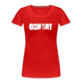Go-Kart-Rennen / Kartfahrer / Kartfahren / Karts - Frauen Premium Bio T-Shirt - Rot - Vorne - Mia (176cm)