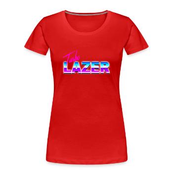 Turbo Lazer - Frauen Premium Bio T-Shirt - Rot - Vorne - Mia (176cm)