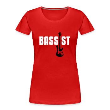 bassist - Frauen Premium Bio T-Shirt - Rot - Vorne - Mia (176cm)