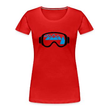 Ski goggles - Women's Premium Organic T-Shirt - red - Front - Mia (176cm)