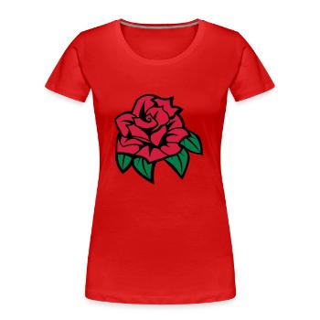 rose - Women's Premium Organic T-Shirt - red - Front - Mia (176cm)