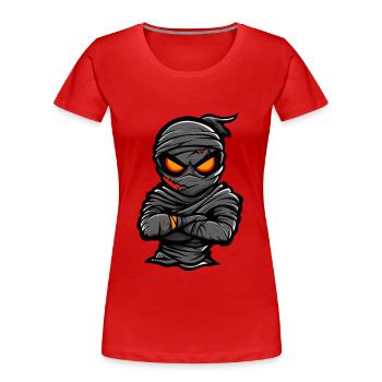 Mumie Comic Halloween - Frauen Premium Bio T-Shirt - Rot - Vorne - Mia (176cm)