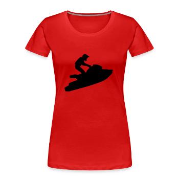 Jetski - Frauen Premium Bio T-Shirt - Rot - Vorne - Mia (176cm)