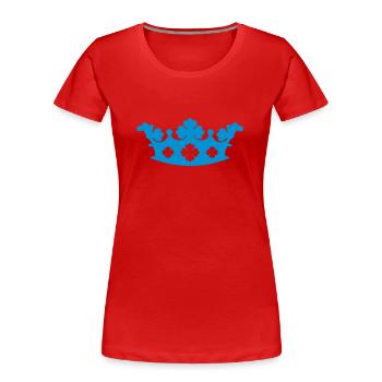 Crown - Women's Premium Organic T-Shirt - red - Front - Mia (176cm)