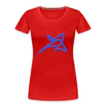 Griffonner - T-shirt bio Premium Femme - rouge - Devant - Mia (176cm)