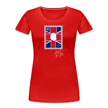 Britischer König Krönung Charles England Flagge - Frauen Premium Bio T-Shirt - Rot - Vorne - Mia (176cm)