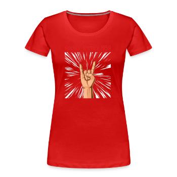 Rockin it depuis 1959 Heavy Metal Birthday Greeting - T-shirt bio Premium Femme - rouge - Devant - Mia (176cm)
