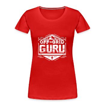 Off-Grid Guru: Natur als Heimat - Frauen Premium Bio T-Shirt - Rot - Vorne - Mia (176cm)