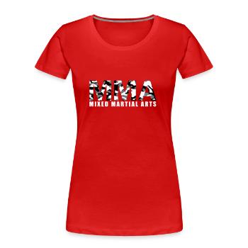 MMA Camouflage 3farbig - Frauen Premium Bio T-Shirt - Rot - Vorne - Mia (176cm)