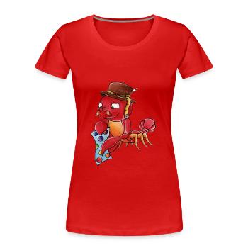 Tierkreis: Krebs - Frauen Premium Bio T-Shirt - Rot - Vorne - Mia (176cm)