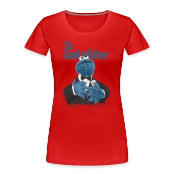 5 Rue Sésame The Cookiefather - T-shirt bio Premium Femme - rouge - Devant - Mia (176cm)