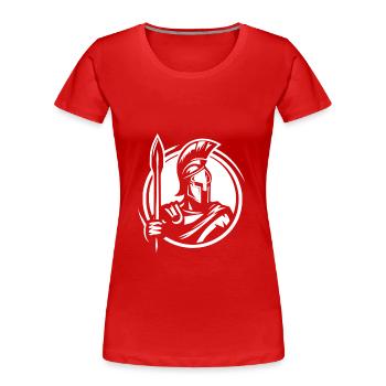 Sparta Spartaner Krieger Römer Gladiator Antike - Frauen Premium Bio T-Shirt - Rot - Vorne - Mia (176cm)