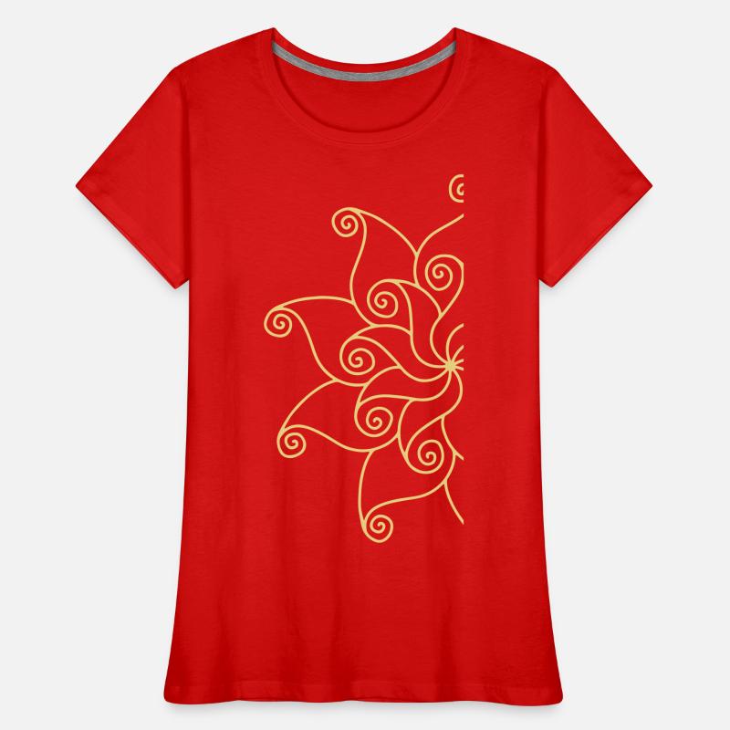 Fragment de fleur de mandala T-shirt bio Premium Femme