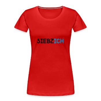siebzich - Women's Premium Organic T-Shirt - red - Front - Mia (176cm)