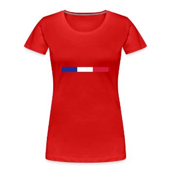 France - Frauen Premium Bio T-Shirt - Rot - Vorne - Mia (176cm)