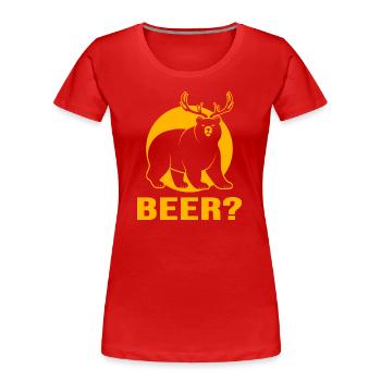 Beer Beer Garden Toast « bière naturelle » - T-shirt bio Premium Femme - rouge - Devant - Mia (176cm)