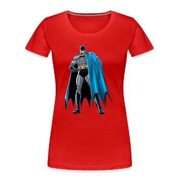 Batman Pose 1 Tee-shirt Ado - T-shirt bio Premium Femme - rouge - Devant - Mia (176cm)