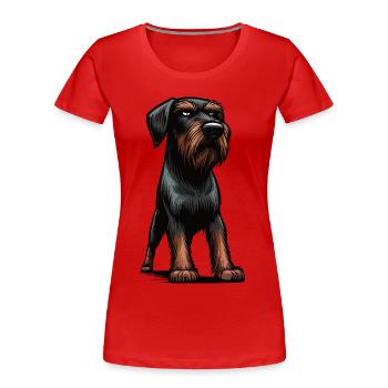 Deutsch Drahthaar Deutsch-Drahthaar Besitzer - Frauen Premium Bio T-Shirt - Rot - Vorne - Mia (176cm)