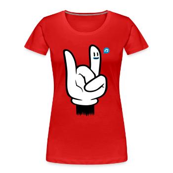 Rock You - Frauen Premium Bio T-Shirt - Rot - Vorne - Mia (176cm)