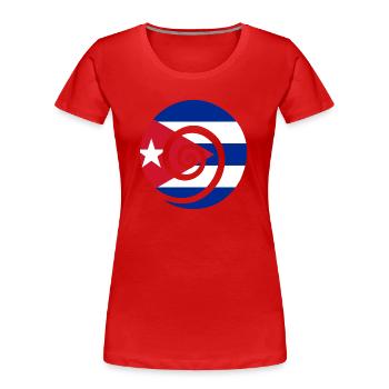 Vacances Cuba Voyage dans les Caraïbes La Havane - T-shirt bio Premium Femme - rouge - Devant - Mia (176cm)