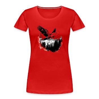 Papagei Vogel Ara Wildnis - Frauen Premium Bio T-Shirt - Rot - Vorne - Mia (176cm)