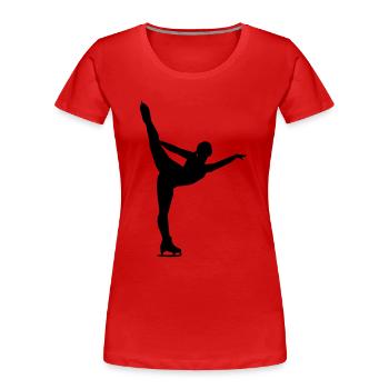 Eiskunstlauf - Figure Skating - Frauen Premium Bio T-Shirt - Rot - Vorne - Mia (176cm)