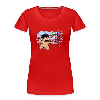 Little Perverse - Women's Premium Organic T-Shirt - red - Front - Mia (176cm)