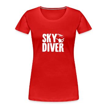 Skydive Hobby | Parachutisme Parachutisme Sport cadeaux - T-shirt bio Premium Femme - rouge - Devant - Mia (176cm)