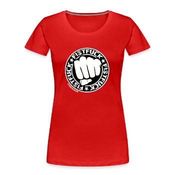 Fick Faust - Frauen Premium Bio T-Shirt - Rot - Vorne - Mia (176cm)