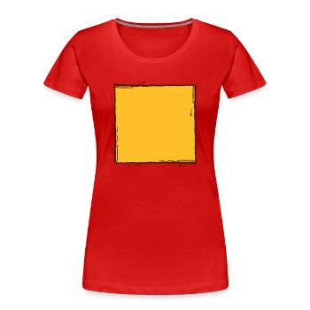 Lignes de trame de brosse - T-shirt bio Premium Femme - rouge - Devant - Mia (176cm)