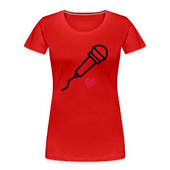 sing - Women's Premium Organic T-Shirt - red - Front - Mia (176cm)