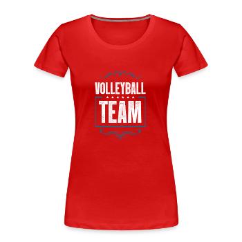 Volleyball Team - Frauen Premium Bio T-Shirt - Rot - Vorne - Mia (176cm)