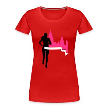 Marathon - Mainz - runner - Run - Run - 3C - Women's Premium Organic T-Shirt - red - Front - Mia (176cm)
